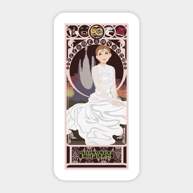 Childlike Empress - art nouveau - Neverending Story Sticker by captainlaserbeam